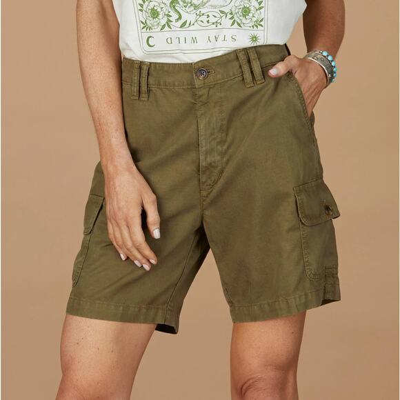 Sundance Safari Dream Tencel Short Women's Sz 16 Olive Cargo - Picture 2 of 13